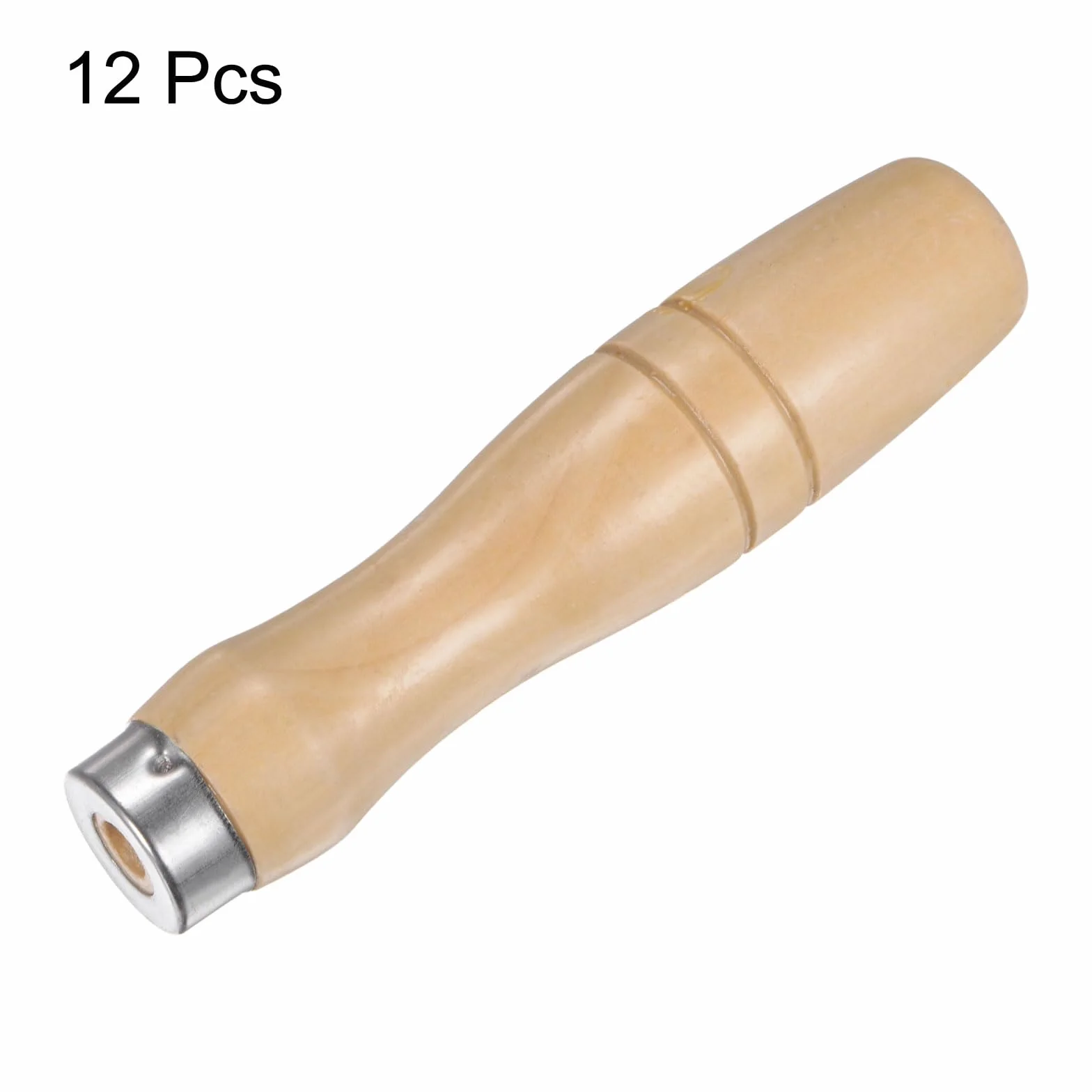 QUARKZMAN Drewniany uchwyt pilnik Ergonomiczne uchwyty 4,13" 6,2 mm Okrągły otwór metalowy kołnierz do plików metalowych 8"