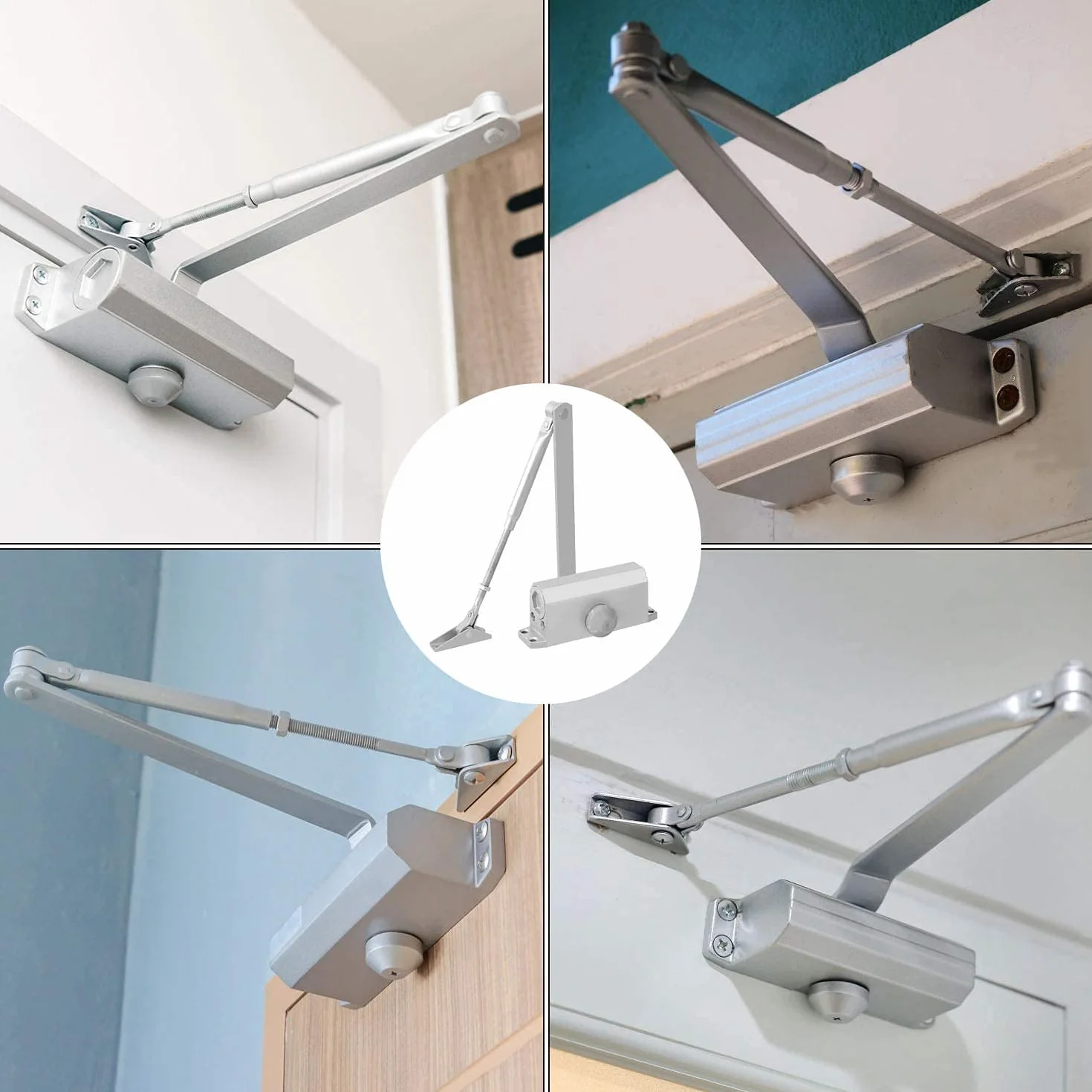Hydrauliczny automatyczny samozamykacz drzwi metalowy regulowany do 45 kg