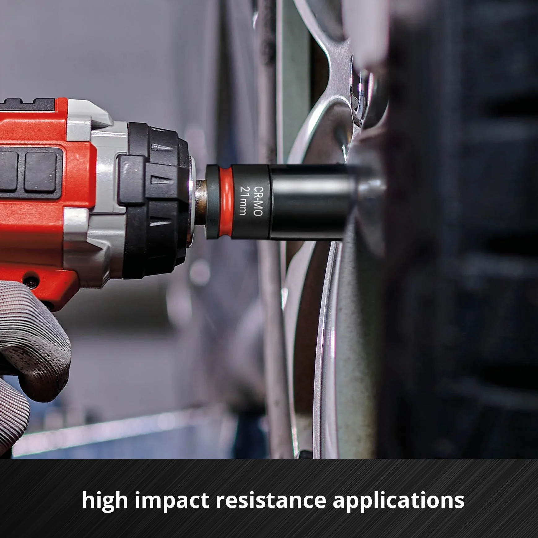 Einhell zestaw nasadek udarowych 3-częściowy CrMo ½" 80 mm 17/19/21 mm