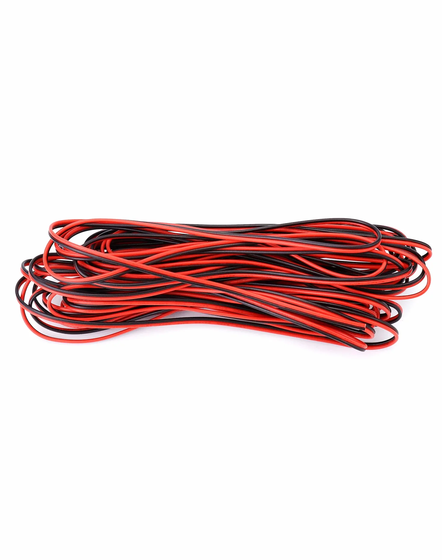 QWORK 10m 22AWG przewód elektryczny 2-żyłowy czarny czerwony do taśmy LED
