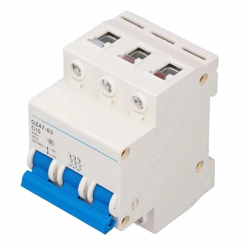 Wyłącznik Miniaturowy 3-Biegunowy 10A DZ47-63 C10 400V AC DIN