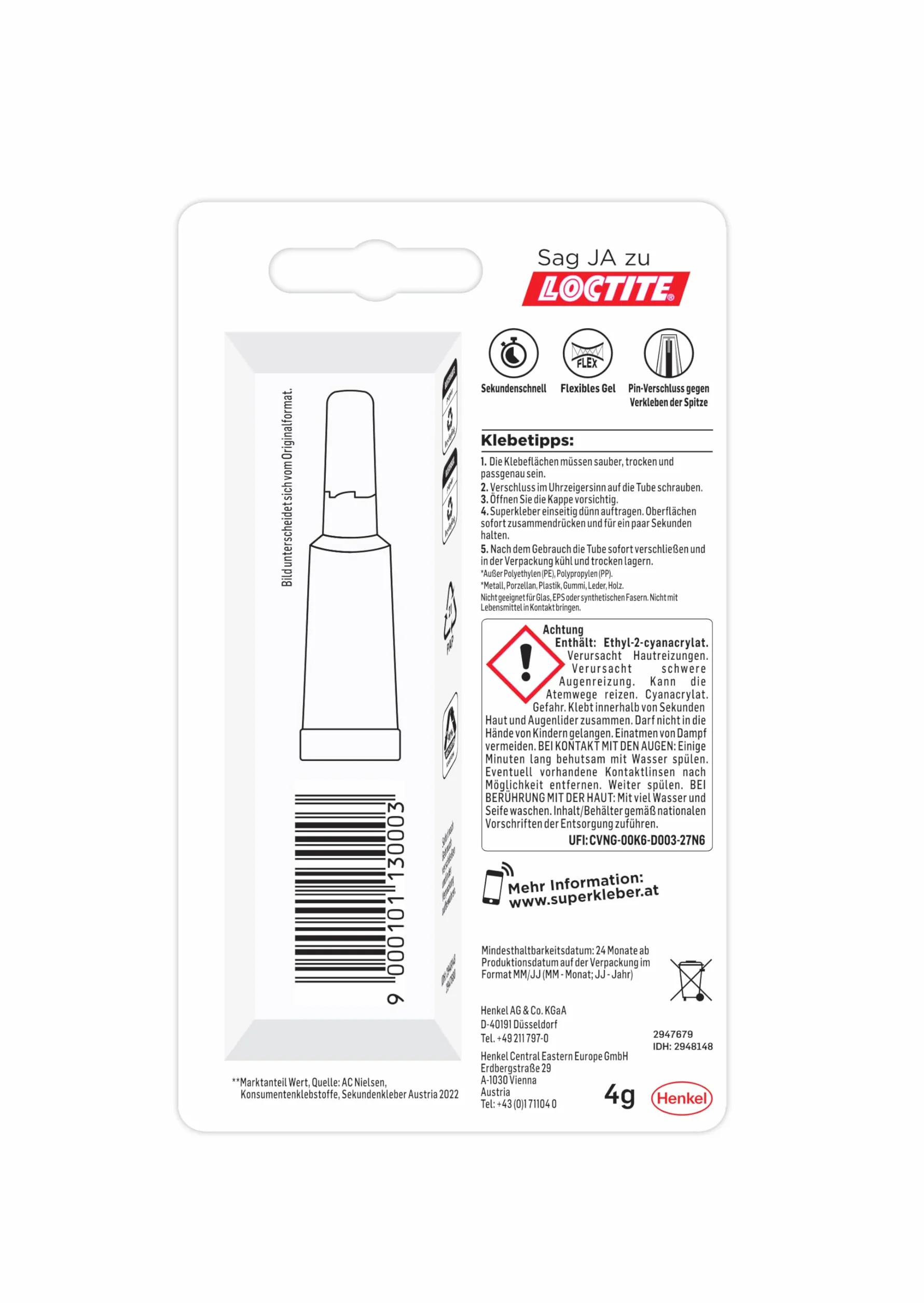 Loctite uniwersalny klej niebieski 3 g