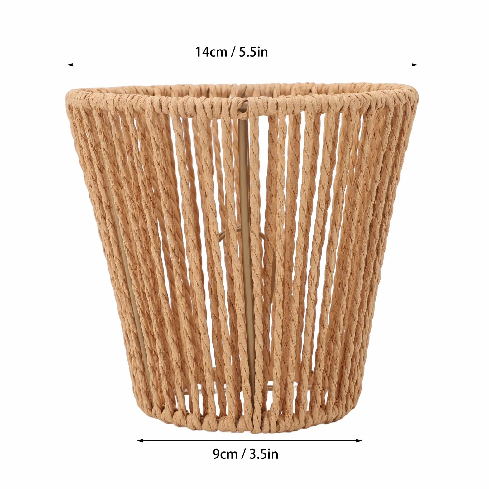 Rattanowy Abażur do Lampy Wiszącej 3 Szt Ręcznie Tkany