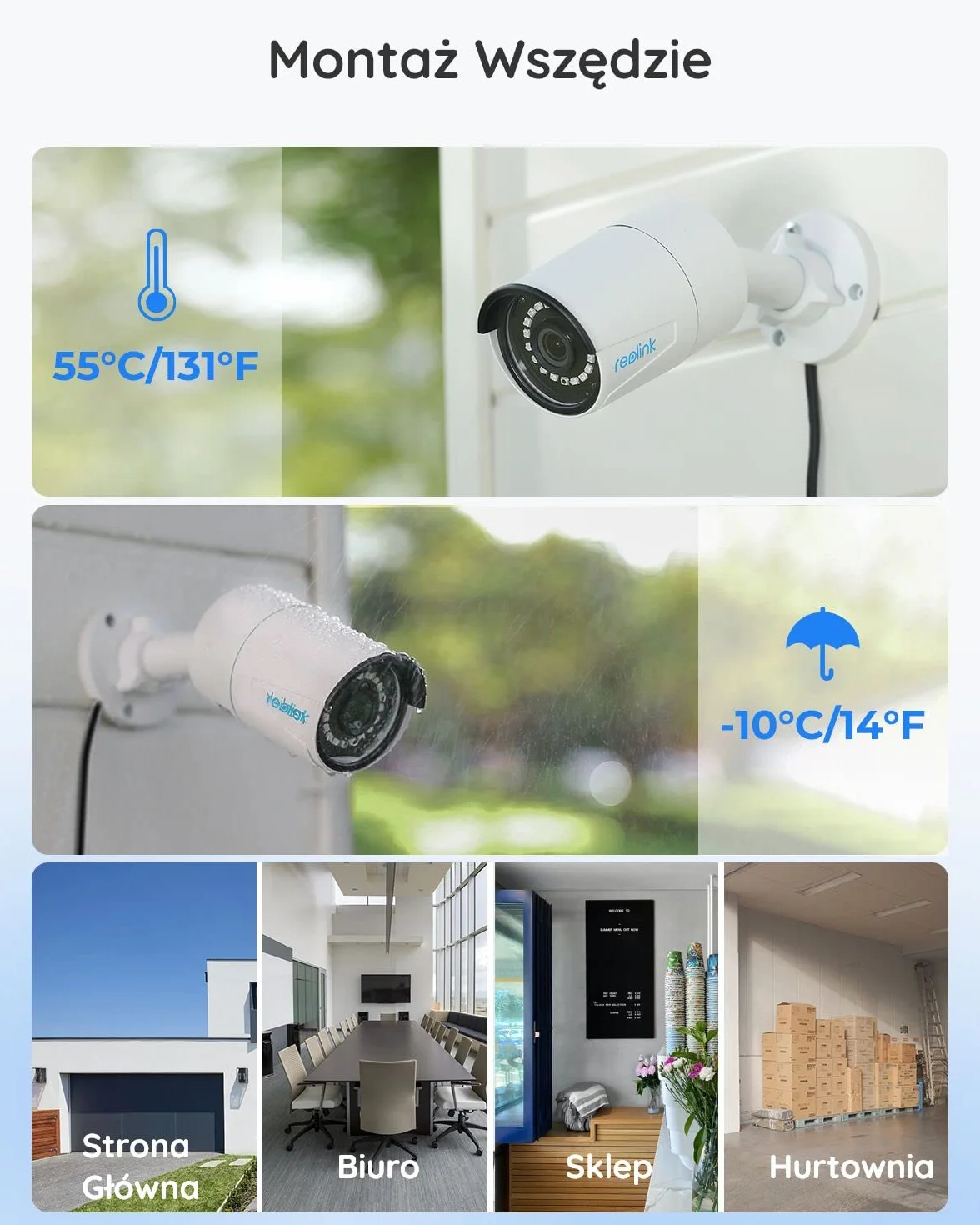 Zestaw Reolink 5MP PoE, 8-kanałowy NVR 2TB z 4 kamerami 5MP, nocne widzenie 30m, wykrywanie osób/pojazdów, nagrywanie 24/7, RLK8-410B4-5MP-A