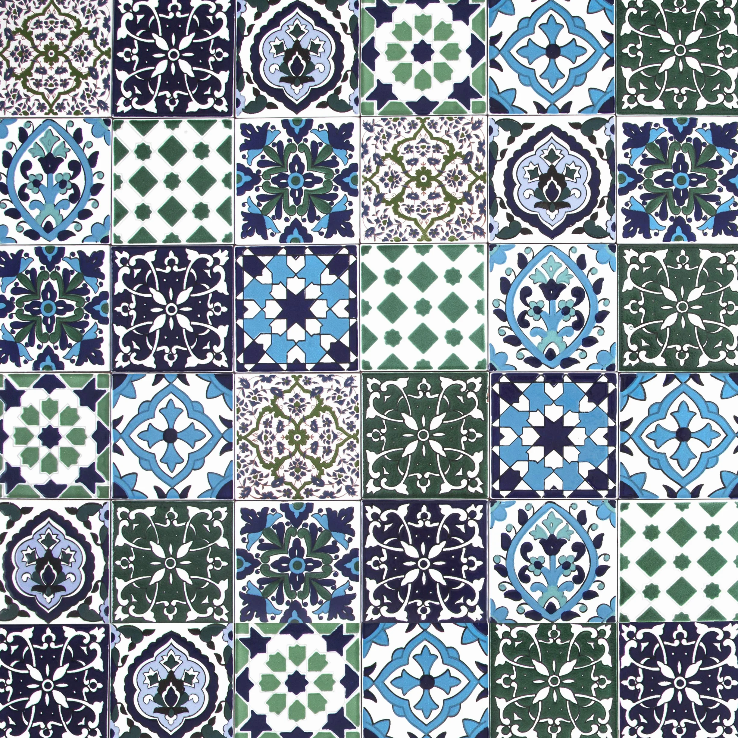 Muhit Ceramiczne Płytki Mozaikowe Orientalne Marokańskie 10x10 cm do Łazienki Kuchni Tarasu