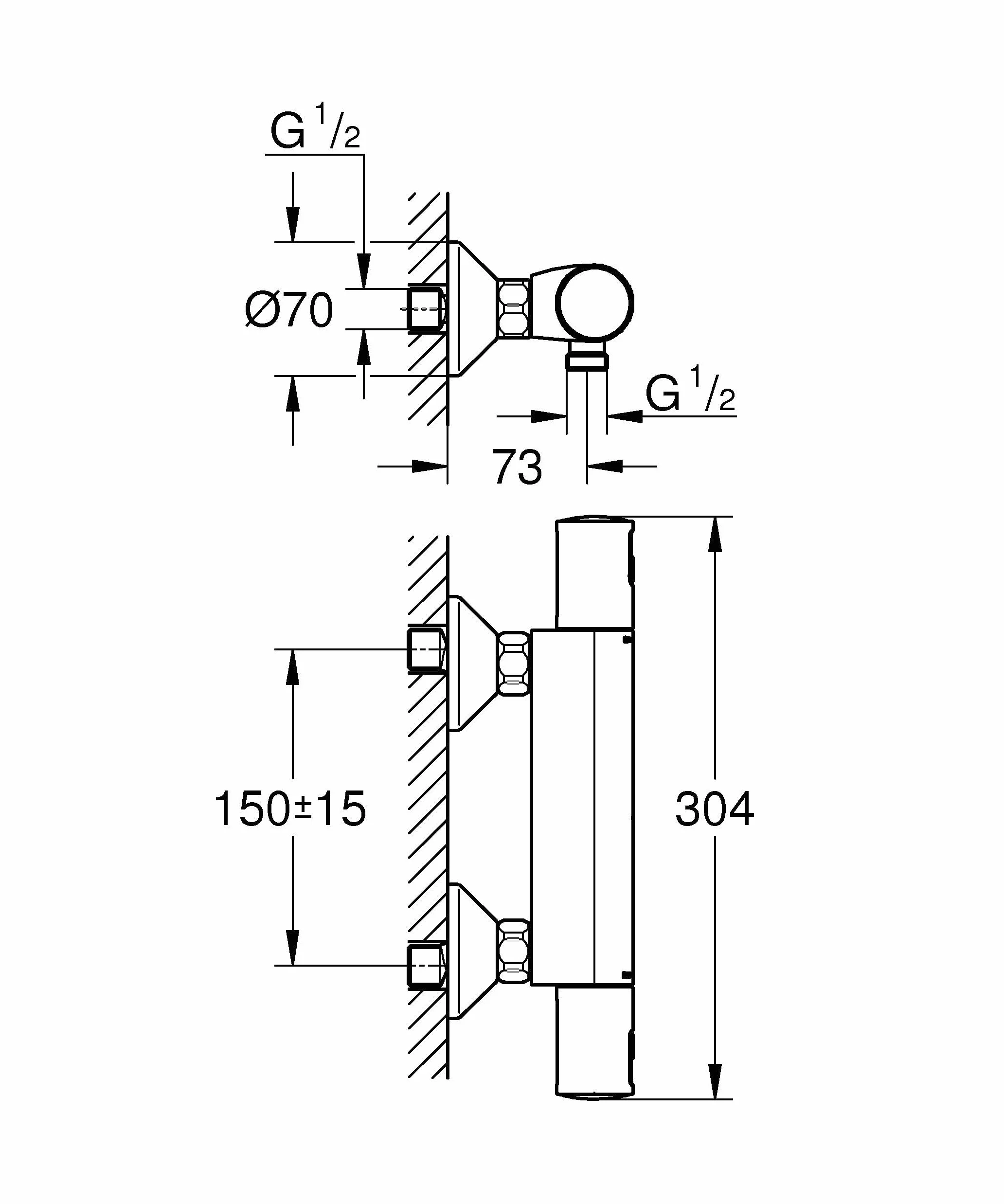 GROHE Precision Start 345942430 bateria prysznicowa z termostatem, matowa czerń
