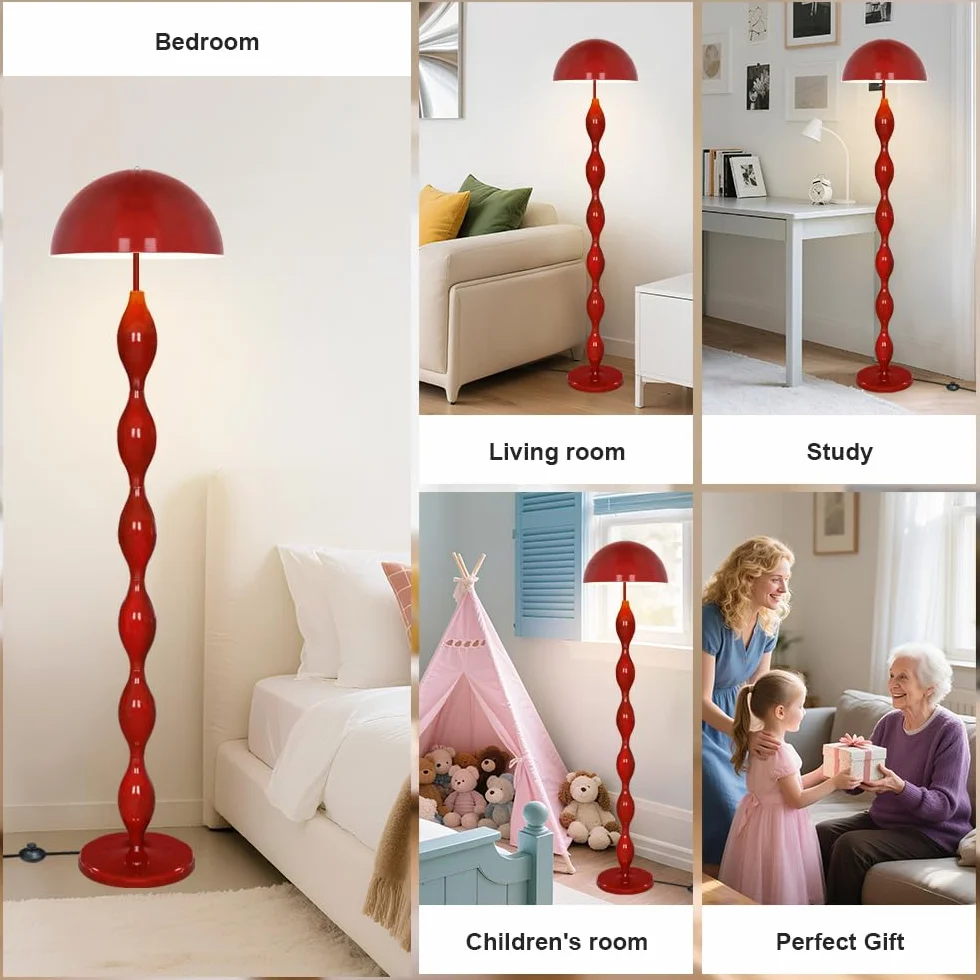 Lampa podłogowa LED 63 cm czerwona funky 3 kolory nowoczesna
