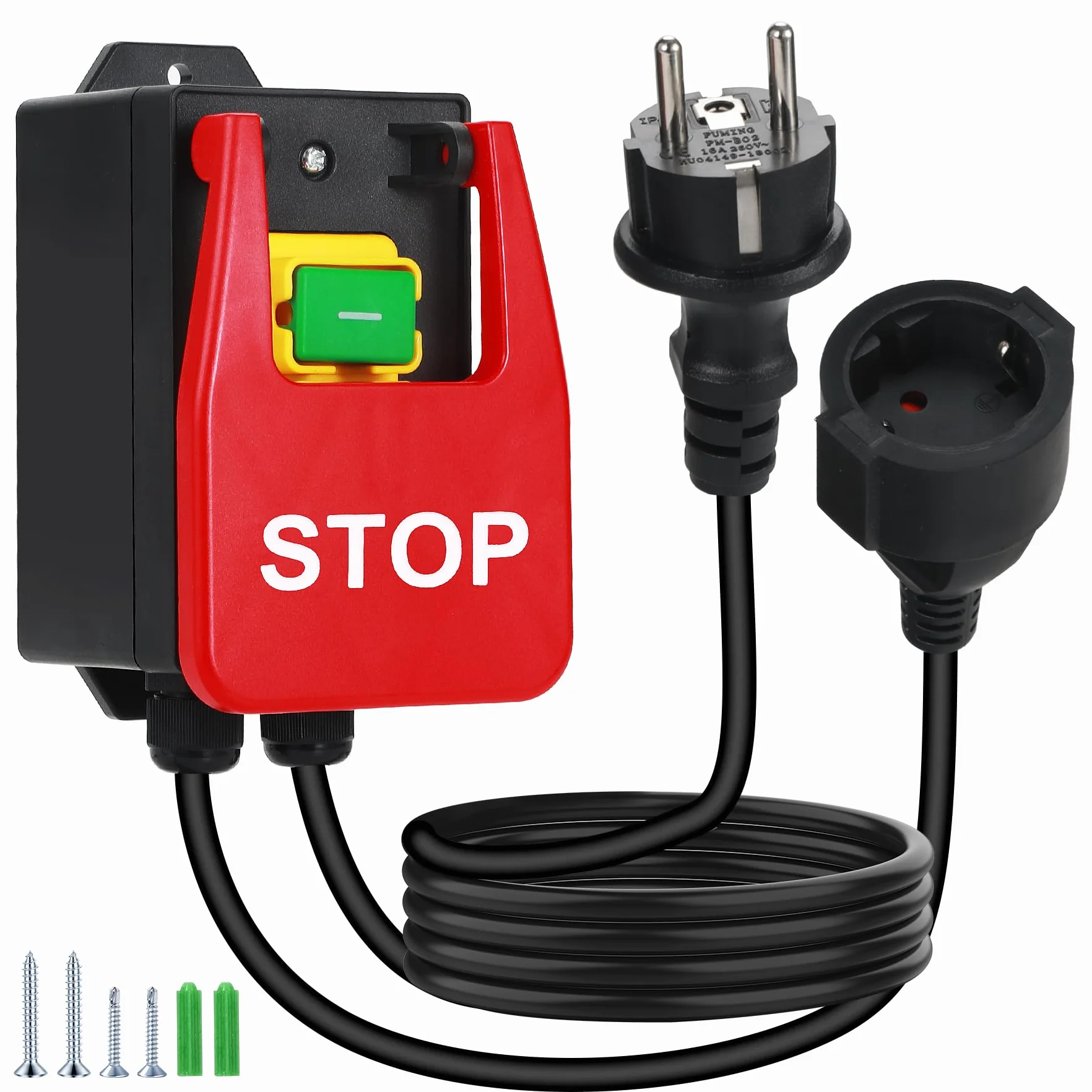 Wyłącznik awaryjny 230 V elektromagnetyczny z gniazdkiem 1,6 m