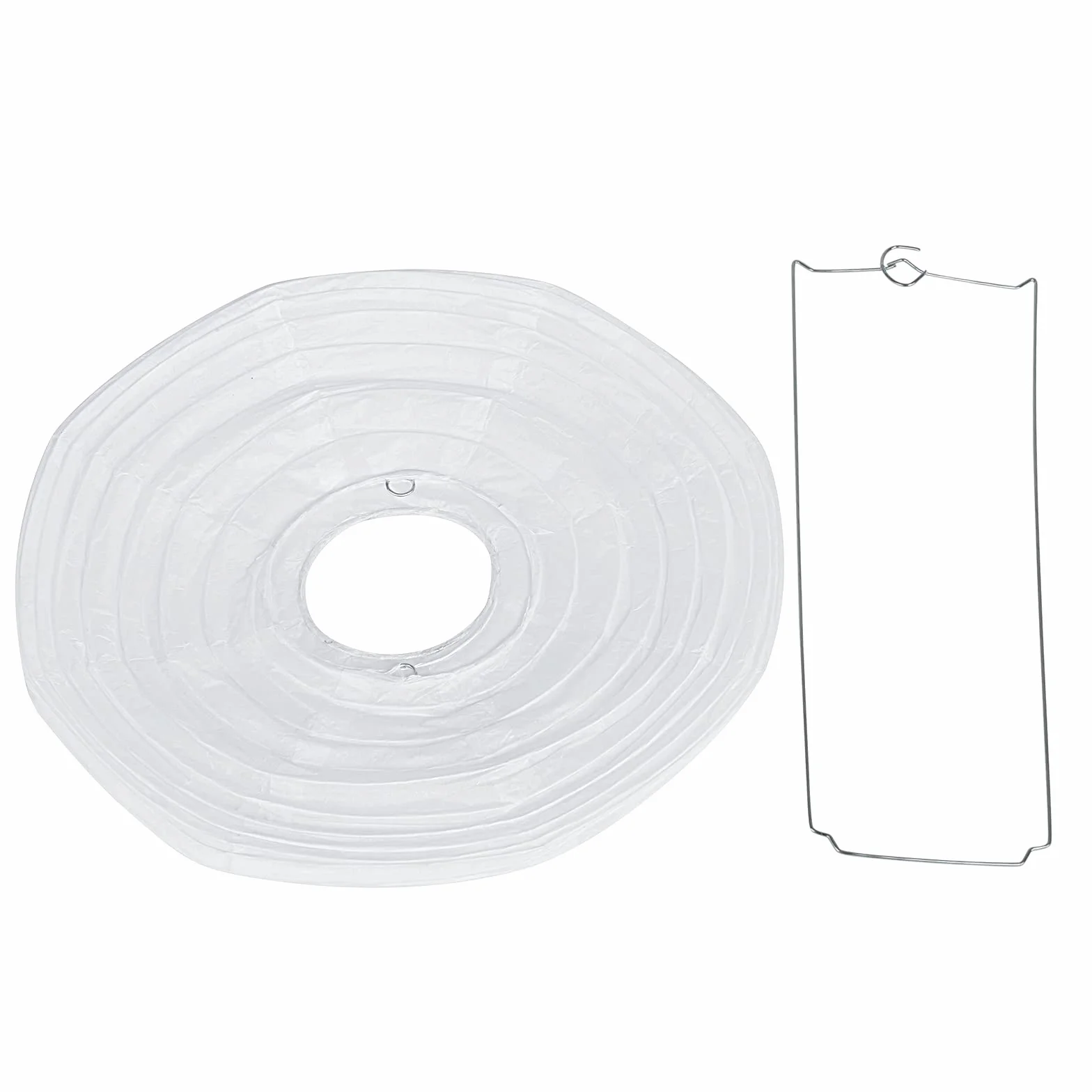 LIHAO 10 Białych Papierowych Lampionów z LED Mini Balonami Dekoracja