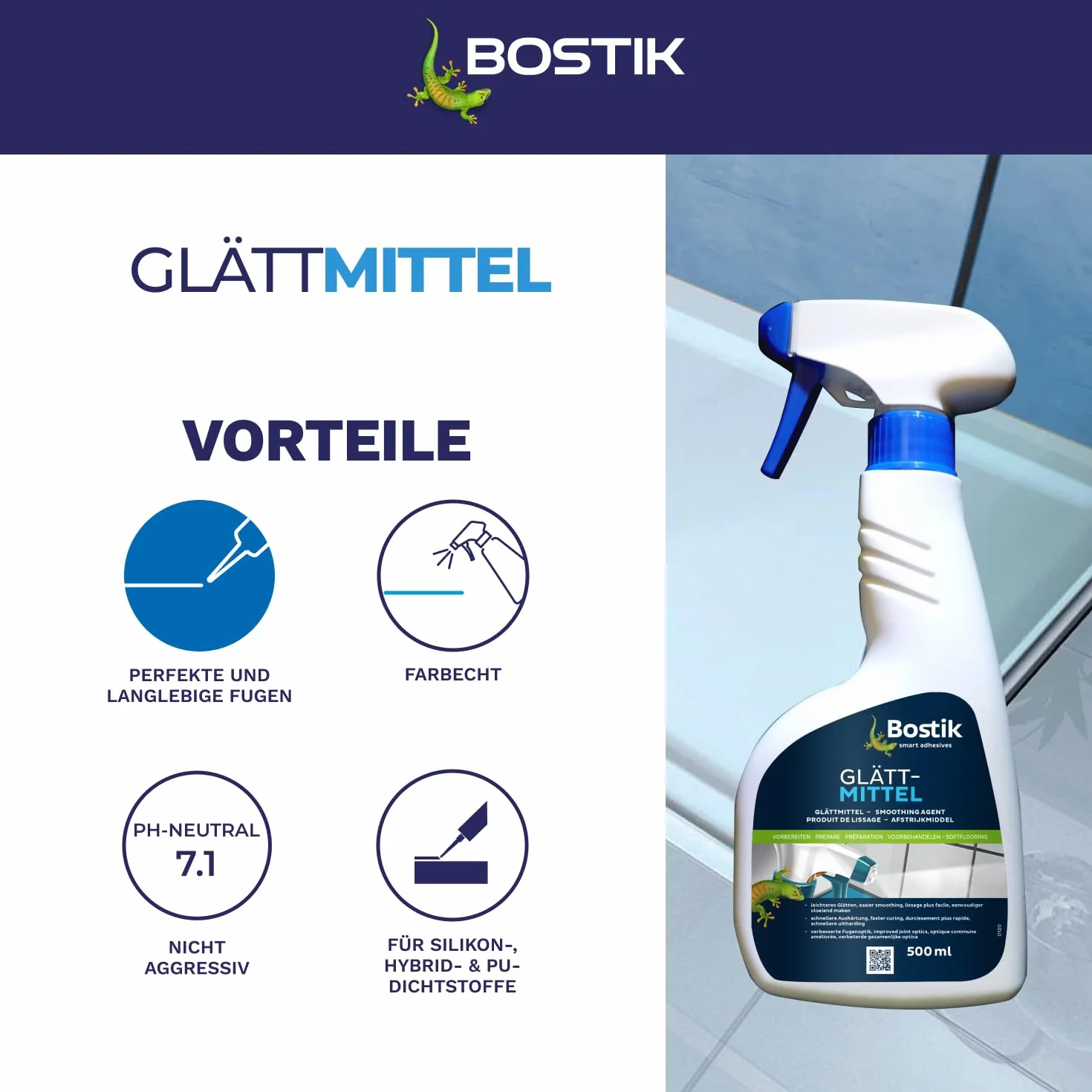 Bostik Środek uszczelniający wygładzający 500 ml butelka z rozpylaczem