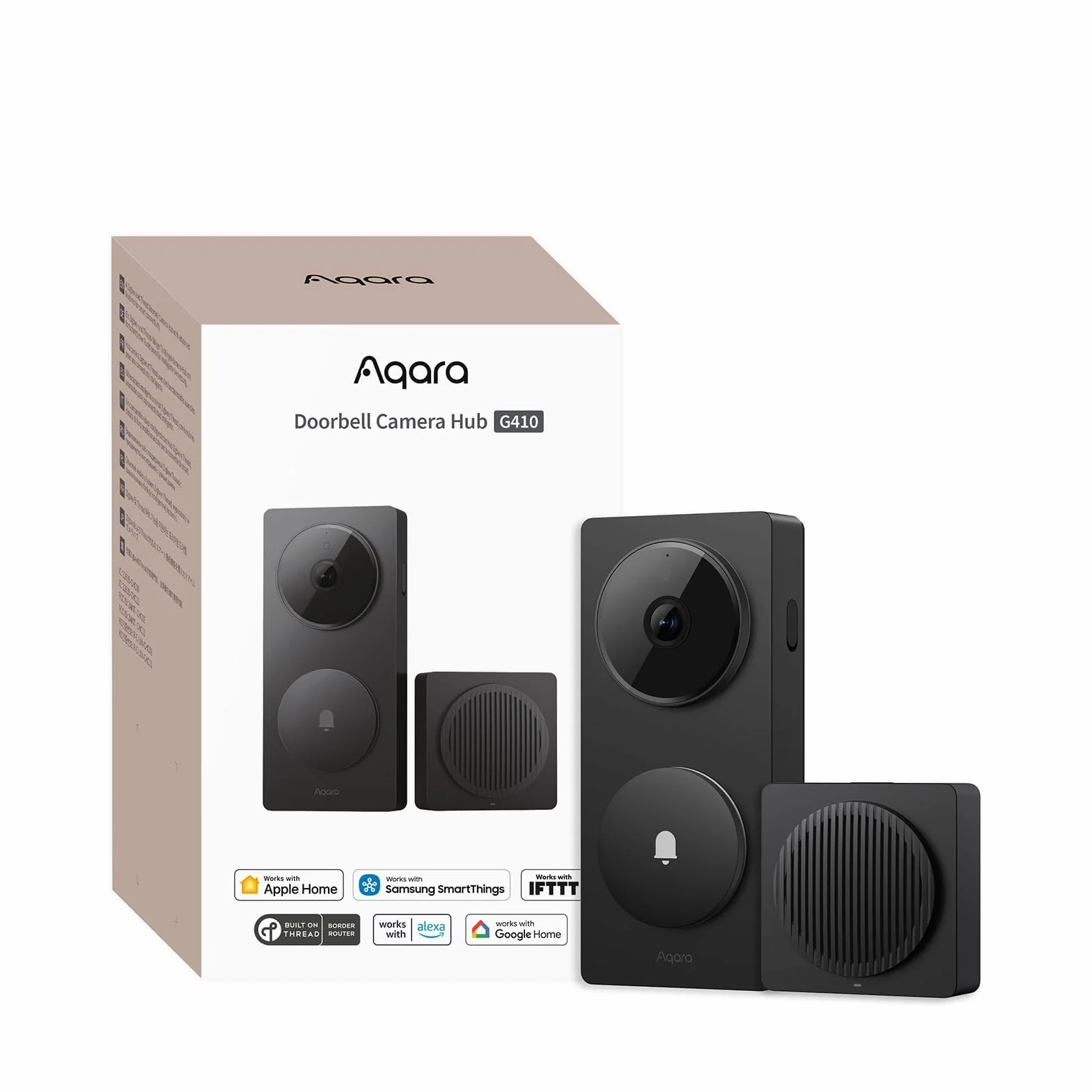 Aqara Inteligentny Wideodomofon G410 2K Bezprzewodowy Wideo HomeKit Hub Matter Czarny