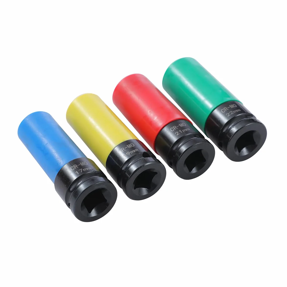 KATSU 1/2 Inch Drive Wheel Protector Impact Deep Socket Set 17mm 19mm 21mm 22mm 4 szt