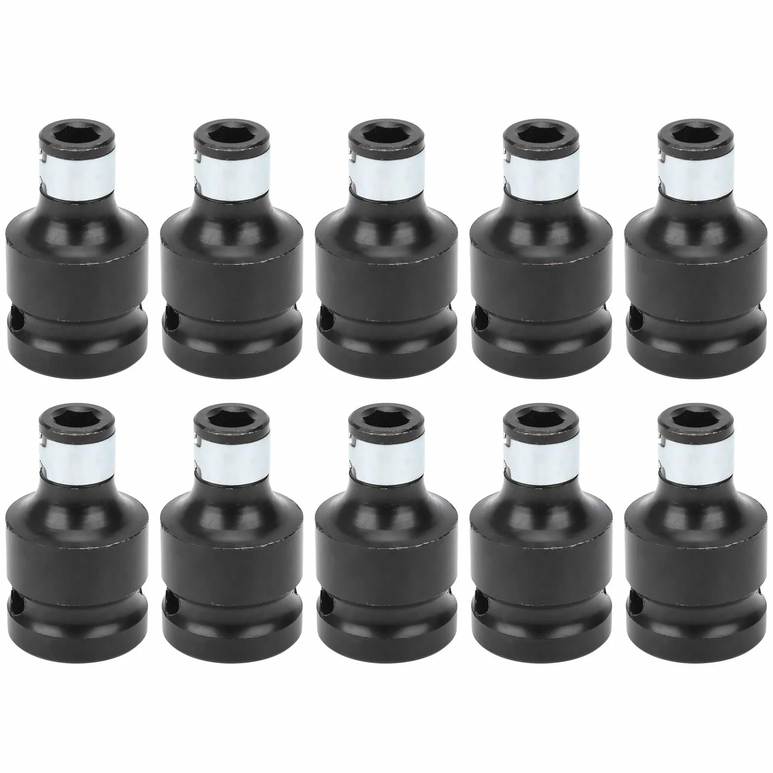 Adapter gniazda 1/2" na 1/4" sześciokątny do wkrętarki udarowej 10-częściowy
