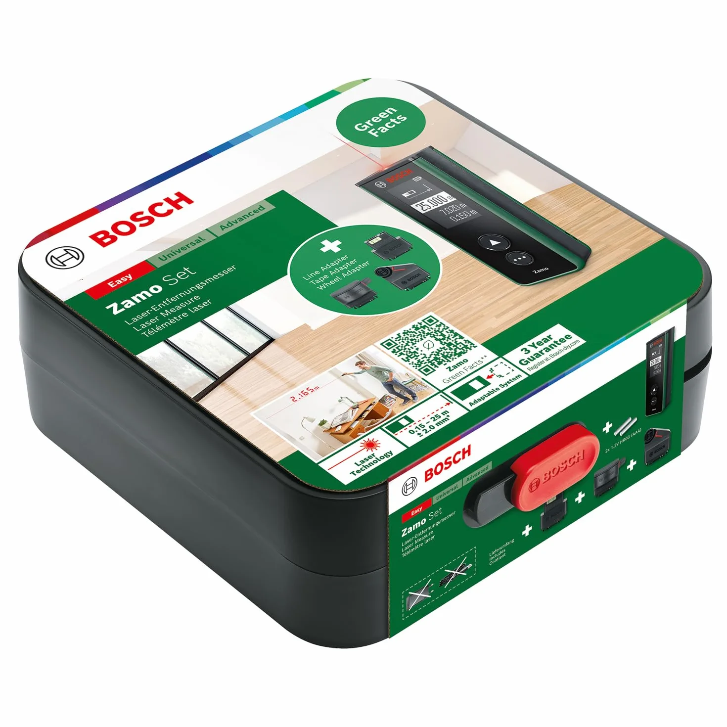 Bosch Dalmierz laserowy 25 m USB-C Zestaw