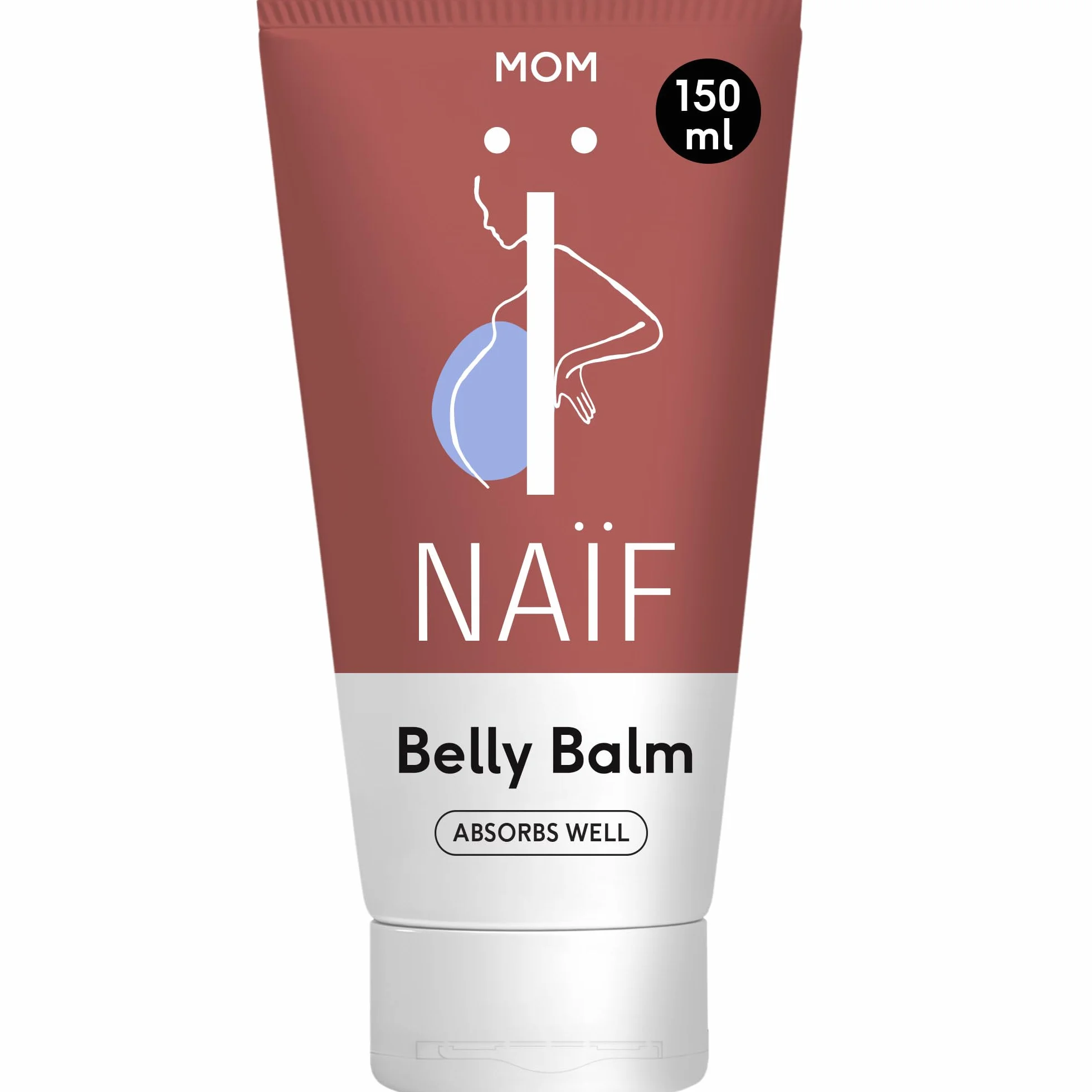 Naiwny - Odżywczy balsam do brzucha - dla kobiet w ciąży - bez mikroplastiku i oleju mineralnego, 150 ml