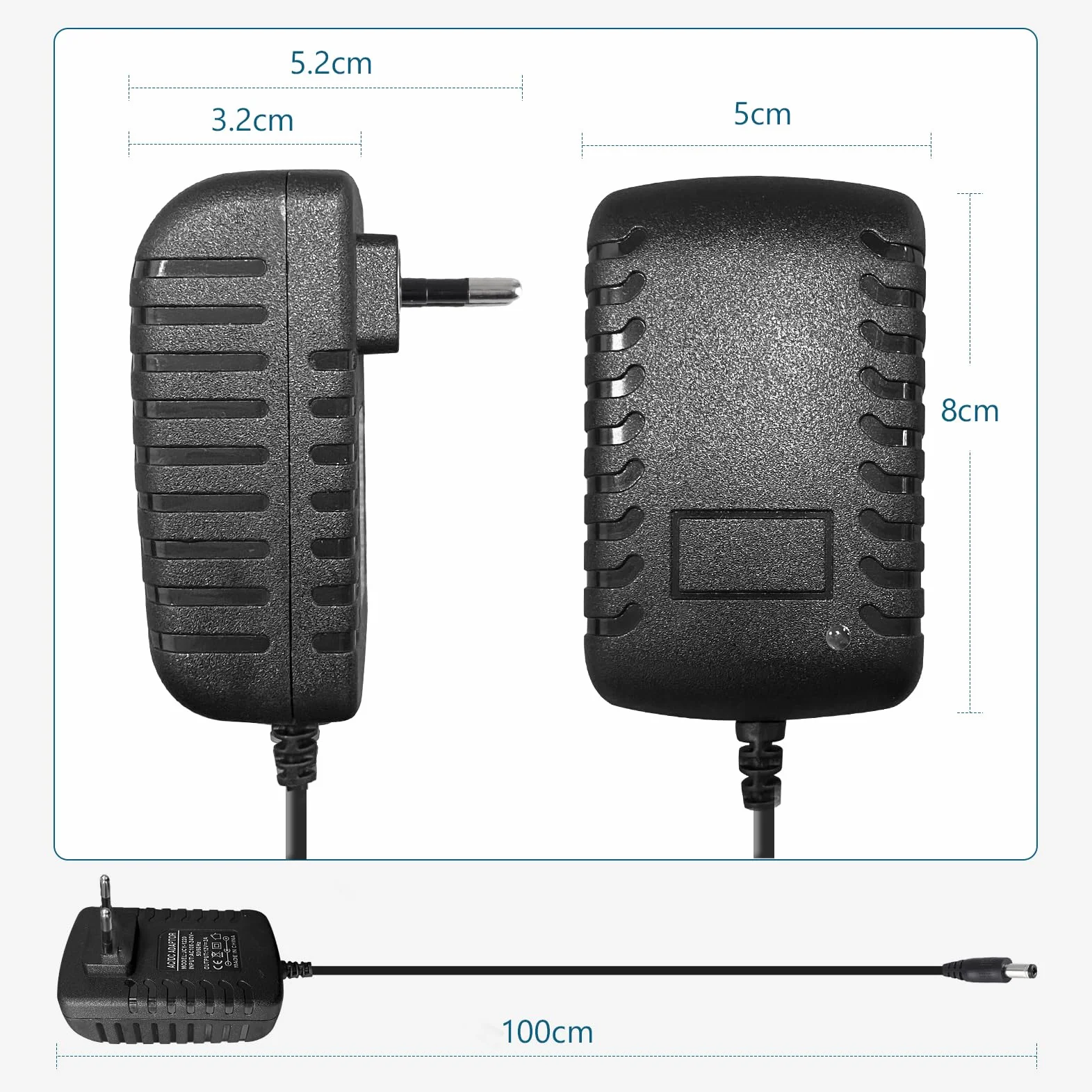 Zasilacz Uniwersalny 12V 2A AC 100-240V DC 24W Adapter Impulsowy Do Taśm LED Routerów