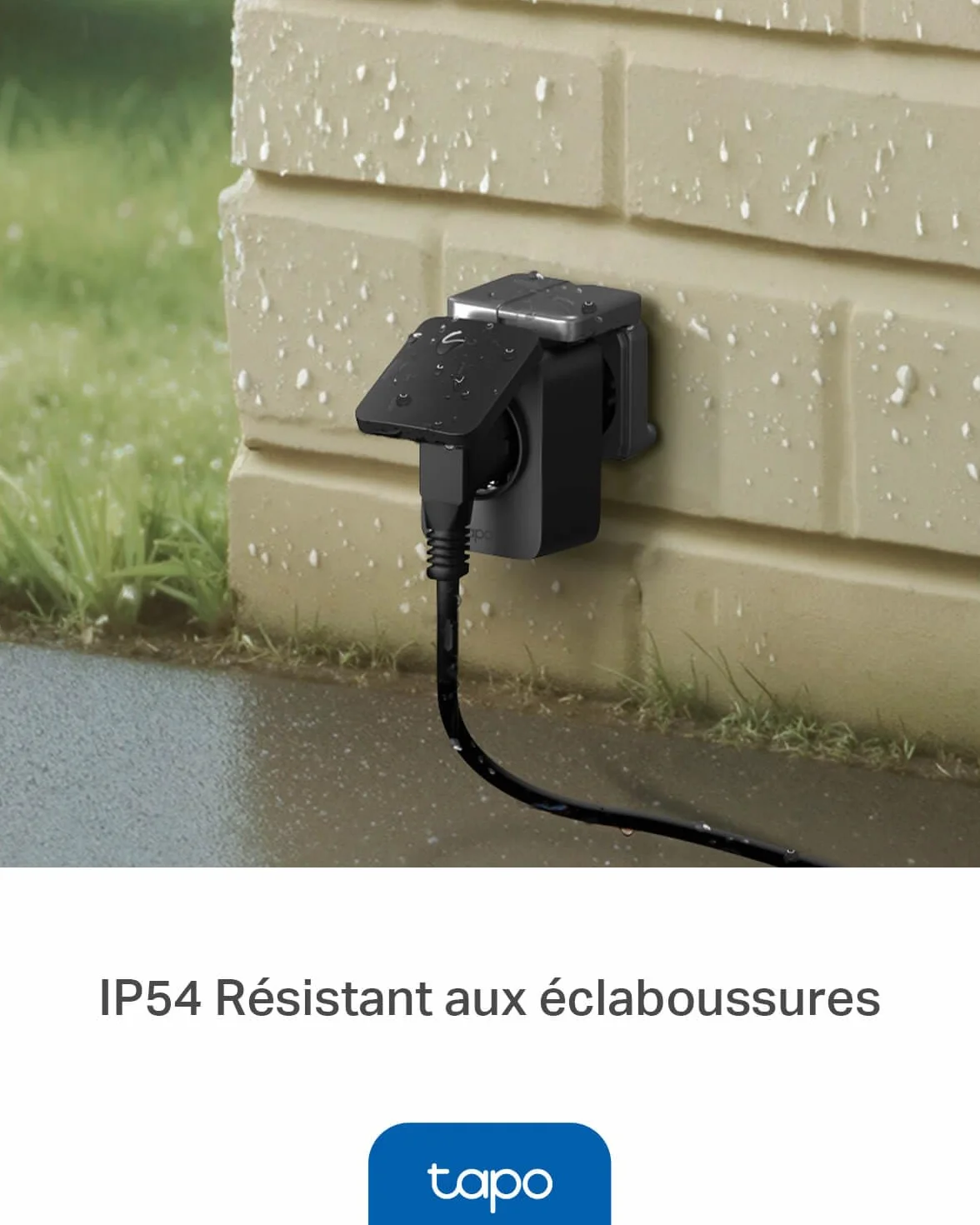 Tapo P410M gniazdko Wi-Fi na zewnątrz Smart Home Plug IP54 3680 W 16 A z licznikiem prądu