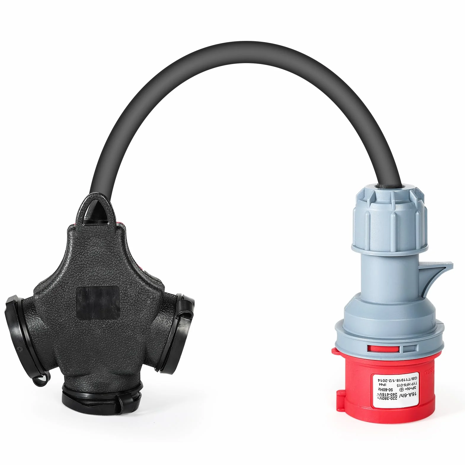 Jadeshay Adapter sieciowy CEE 16 A 400 V do 3 x 230 V 3 x 2,5 mm² Kabel kempingowy i przedłużacz do przyczepy kempingowej