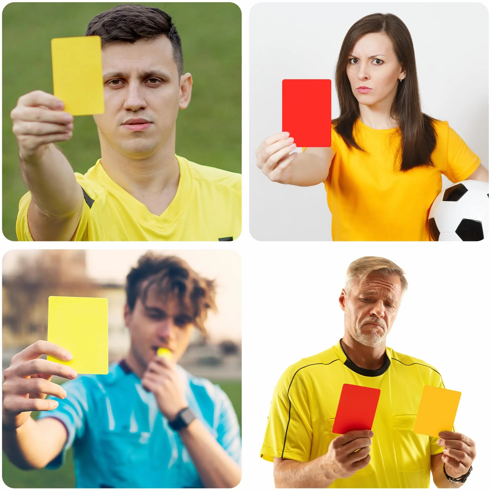 Tyqour 10 sztuk kart sędziowskich do piłki nożnej, żółte i czerwone kartki, sędziowie, czerwona i żółta kartka piłkarska, narzędzie do meczów piłki nożnej na zawody