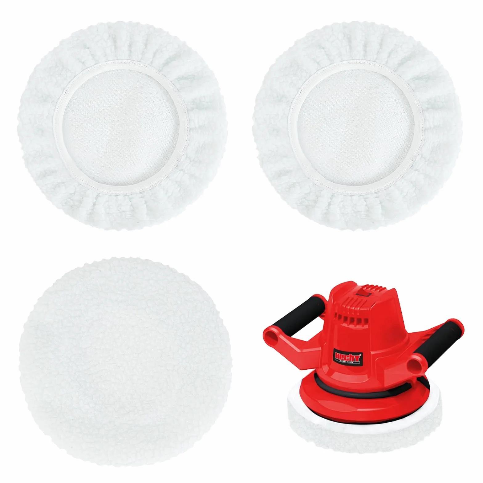Flintronic 3-częściowy zestaw nakładek polerskich z wełny jagnięcej do Einhell CE-CB 18/254 Li i CC-PO 90