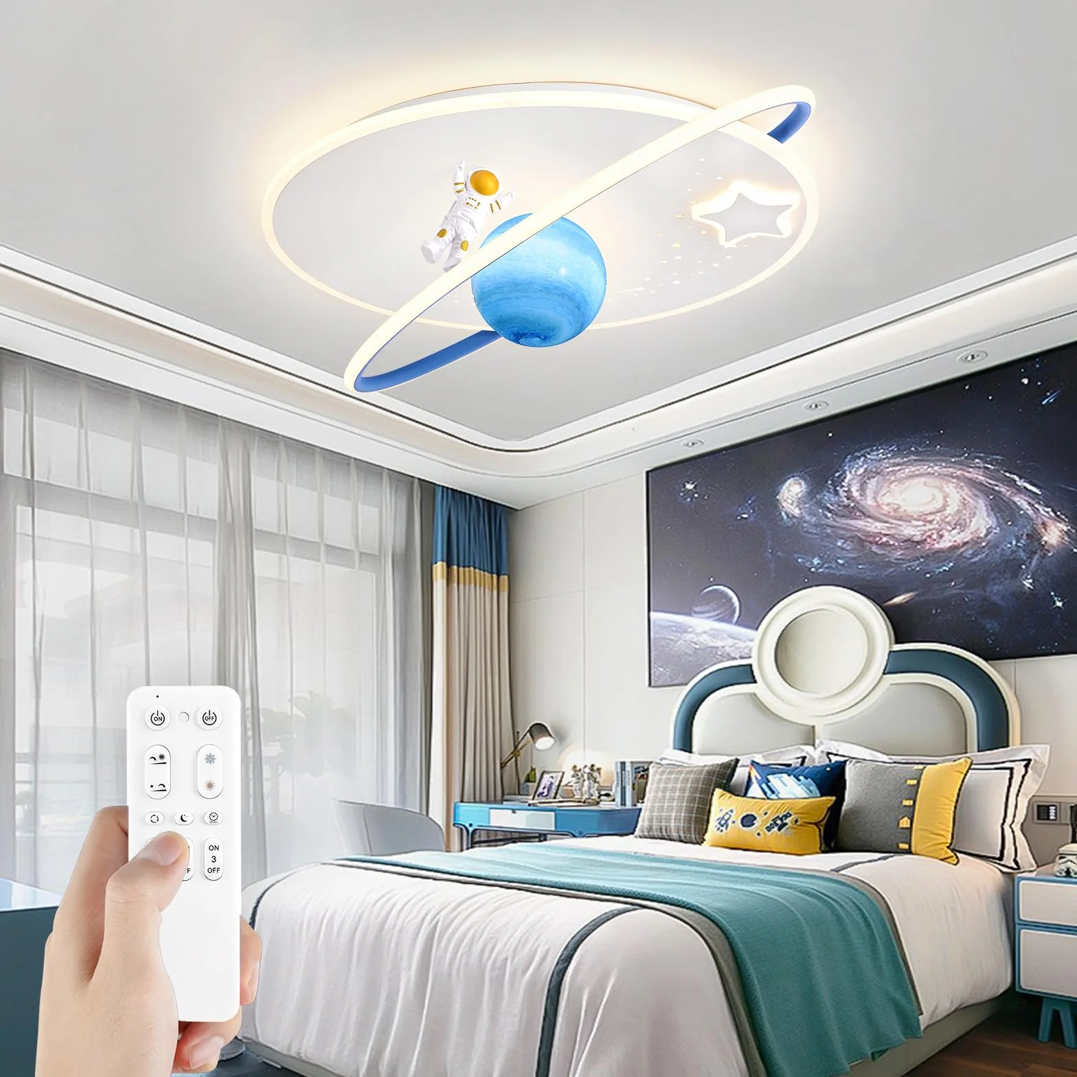Lampa Dziecięca Sufitowa LED Astronauta do Pokoju Dziecięcego, Salonu, Sypialni