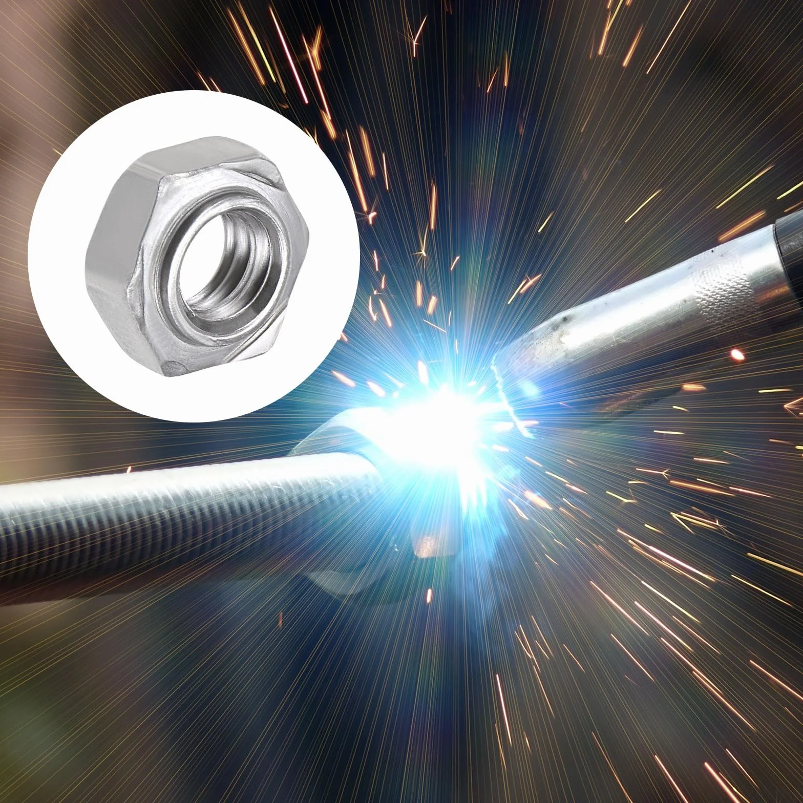 Nakrętki sześciokątne ze stali węglowej 1/4-20 10 sztuk METALLIXITY