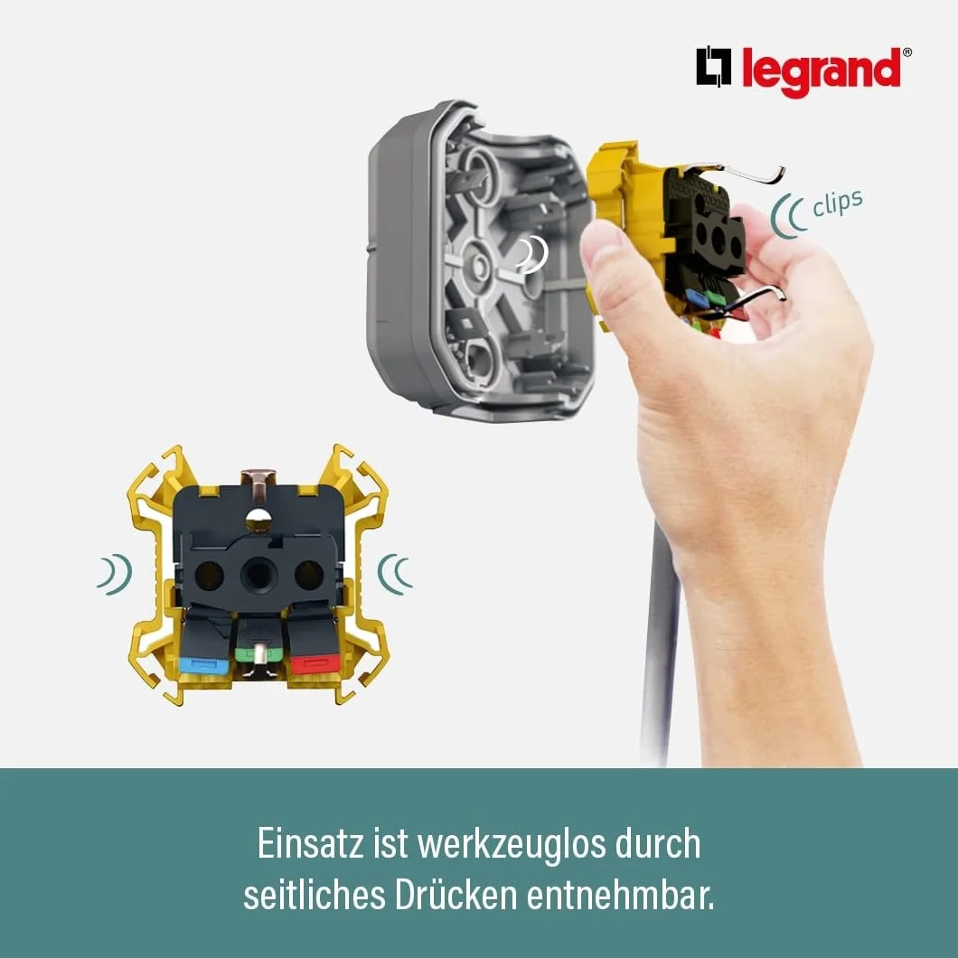 LEGRAND Plexo New 2-krotne gniazdko ze stykiem ochronnym Schuko 250V 16A IP55