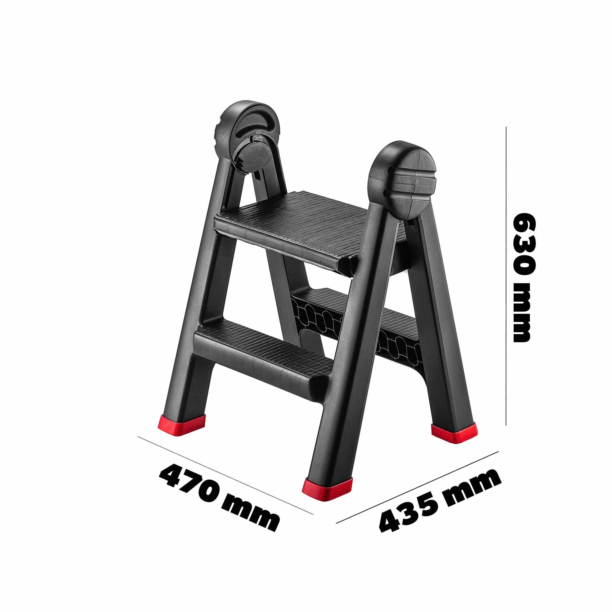 KADAX 2-stopniowy taboret ze stali antypoślizgowe nóżki obciążenie 150 kg drabina domowa