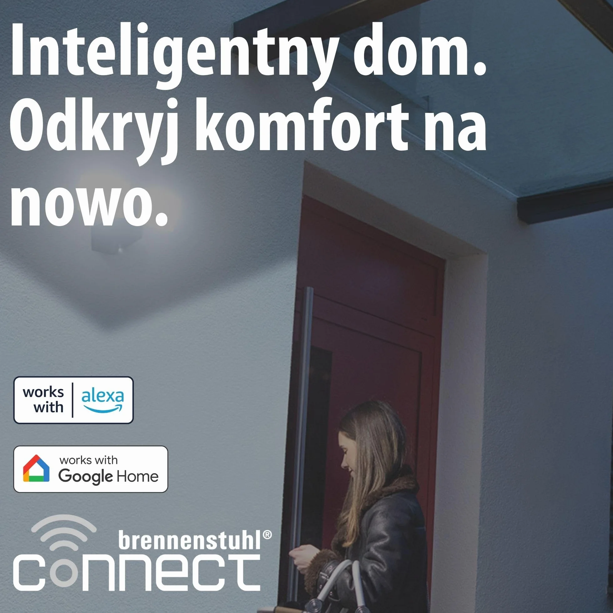 Brennenstuhl Connect WiFi LED Reflektor WFD 3051 P 36W 4300lm IP54 z czujnikiem ruchu