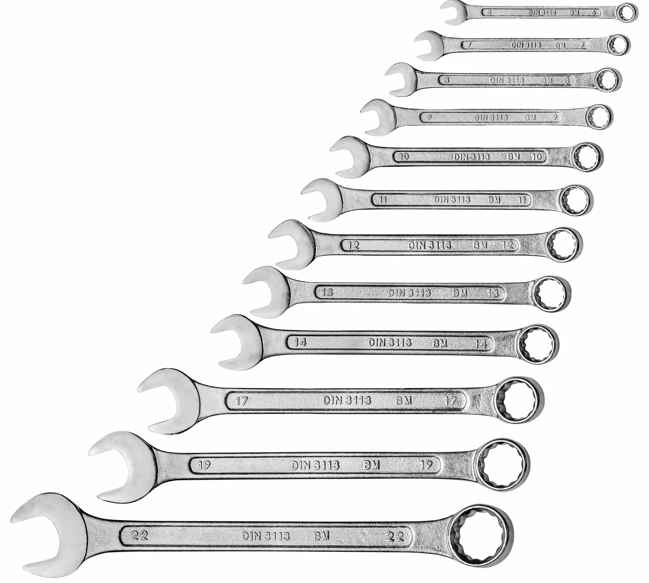 Mannesmann zestaw kluczy płasko-oczkowych 12-częściowy 6-22 mm M 130-12 DIN