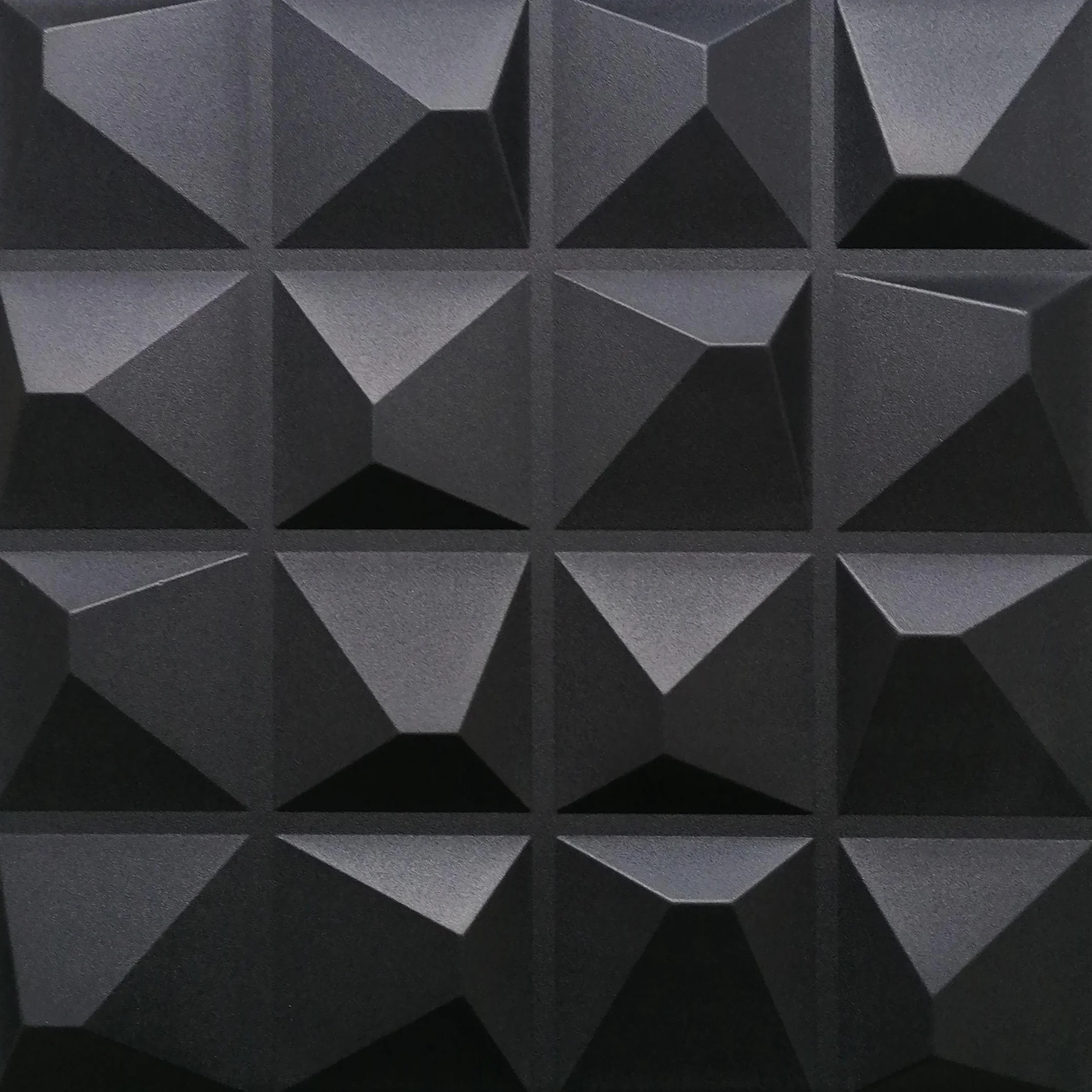 Panele ścienne 3D 50x50 cm EPS czarne 0,25 m² 1 sztuka Deccart