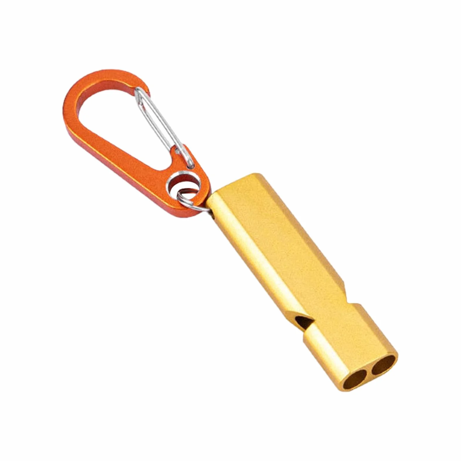 Outdoor Safety Whistle, Mountain Whistle, High Decibel Whistles, Compact Portable, Double Tube Safety Whistle for Hiking, Camping, Fishing, High Decibel, 5.3x1.4cm