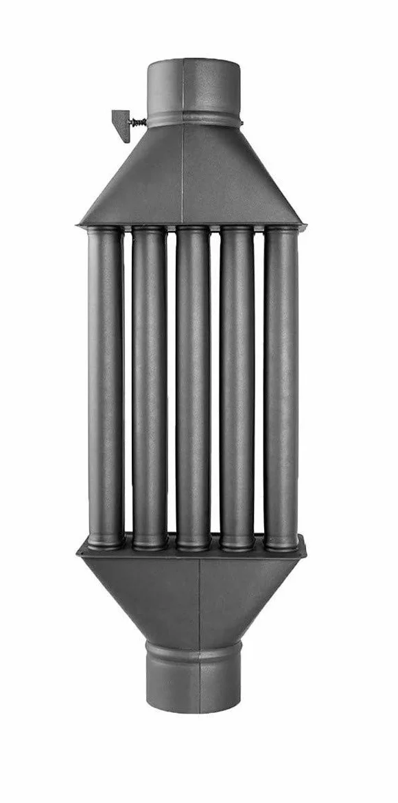 Wymiennik ciepła kominowy 130 mm 5 rur XL z zaworem grzejnikowym