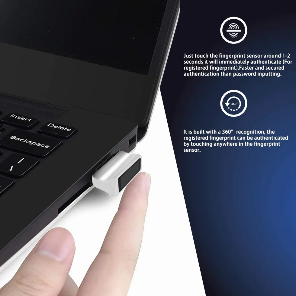 TEC TE-FPA2 czytnik linii papilarnych Mini USB biometryczny skaner Windows 11/10