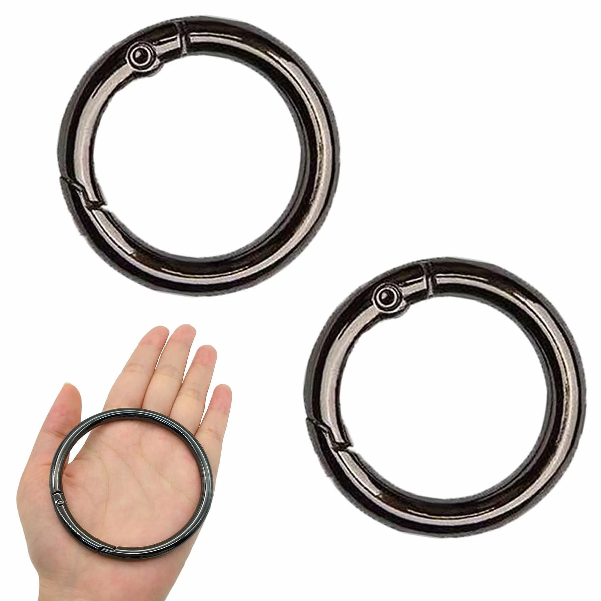 Okrągły Karabinek 75 mm OD 63 mm ID Duży Z Haczykiem Klamra Brelok Do Torebki