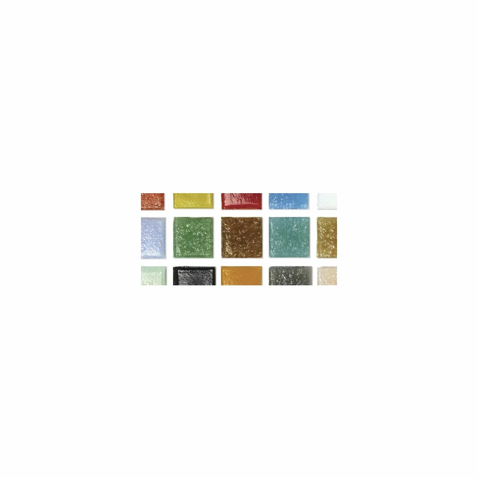 Rayher Artdecor mieszanka mozaiki szklanej 2 x 2 cm, 325 sztuk, 1 kg, kolorowa mozaika
