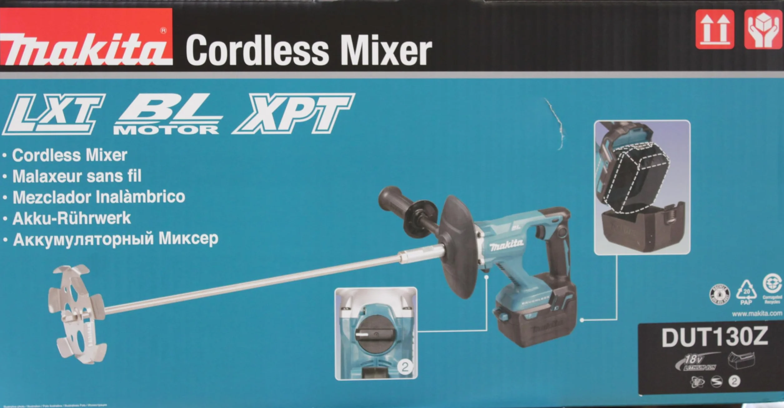 Makita DUT130Z 18V Li-ion LXT Bezszczotkowy Mikser w Torbie