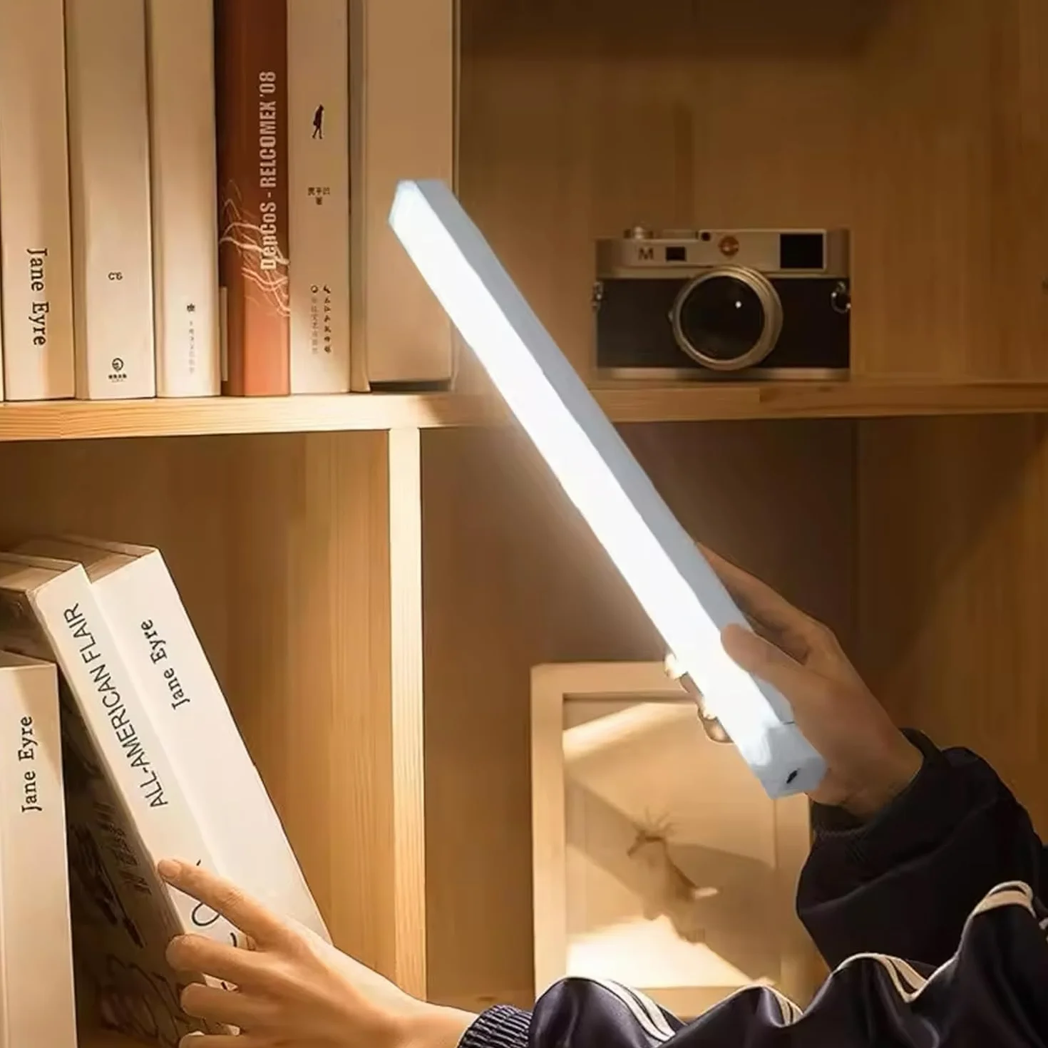 Lampa LED z czujnikiem ruchu 50 cm Magnetyczna USB Akumulatorowe oświetlenie zimne białe światło