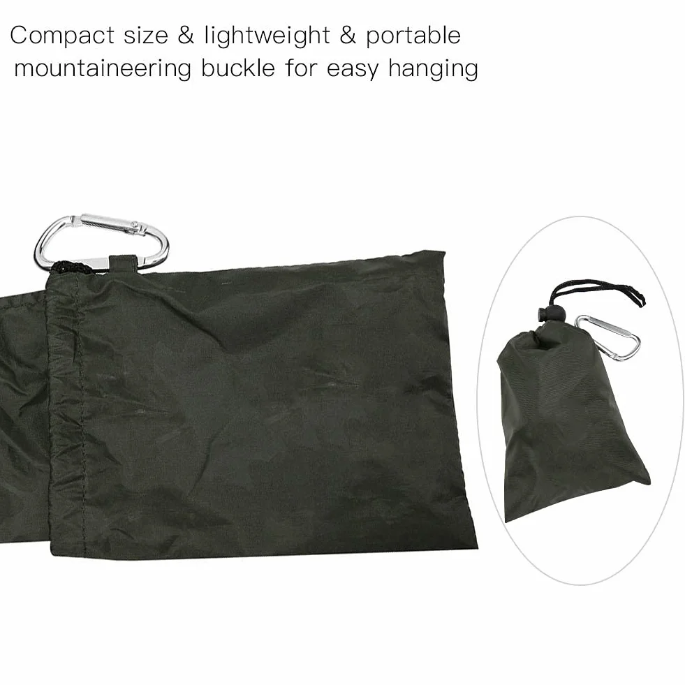 Alomejor PVC Outdoor składana wodoszczelna torba do przechowywania na kemping, wędrówki, plażę, z klamrą do wspinaczki górskiej, Nadruk w kolorze zielonym, 5 l