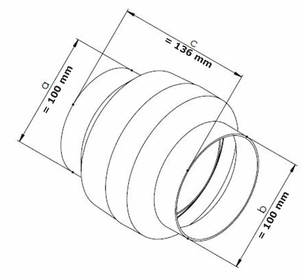 Kolektor wody kondensacyjnej Ø 100 mm biały