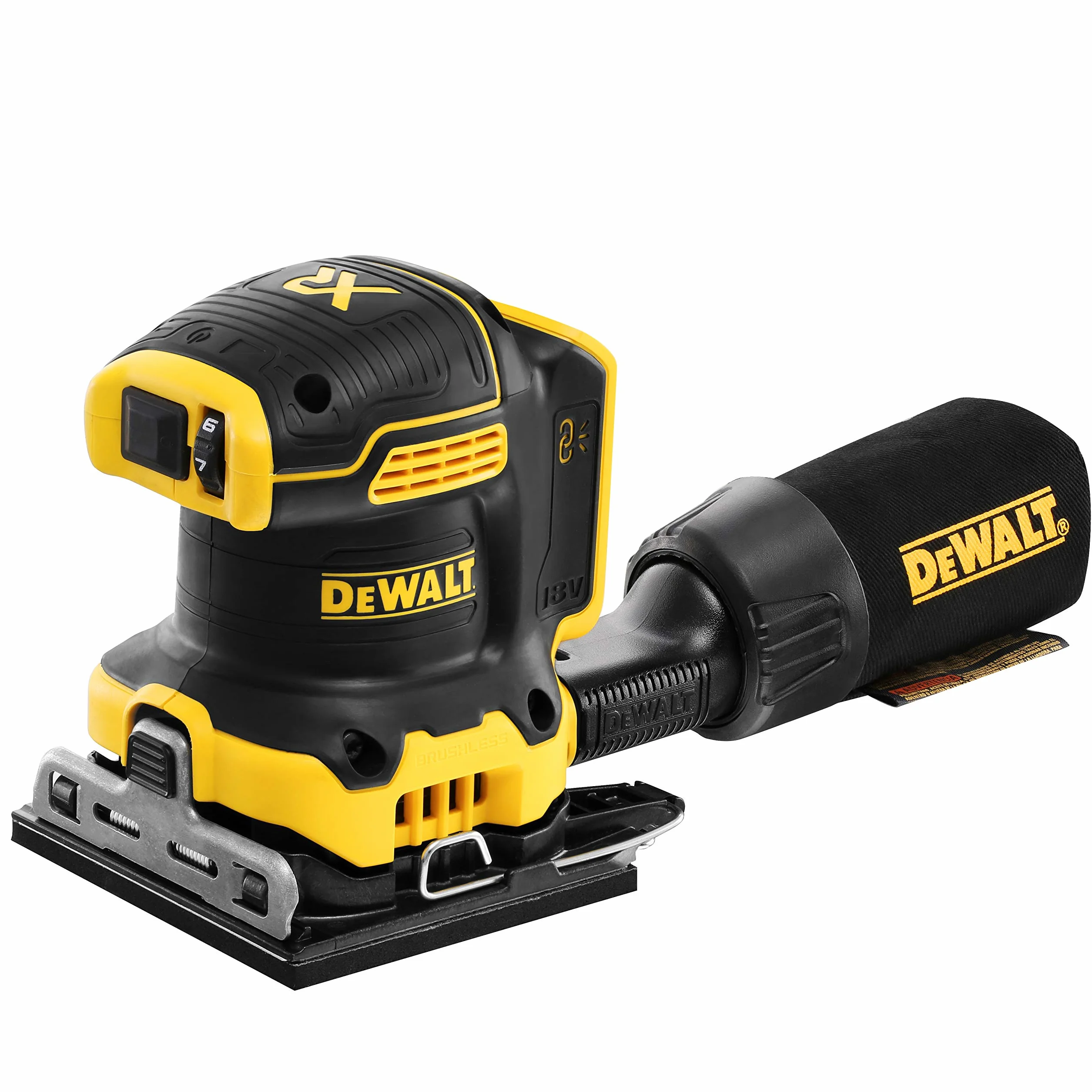 DEWALT Lijarka orbitalna bezszczotkowa XR 18V 1/4
