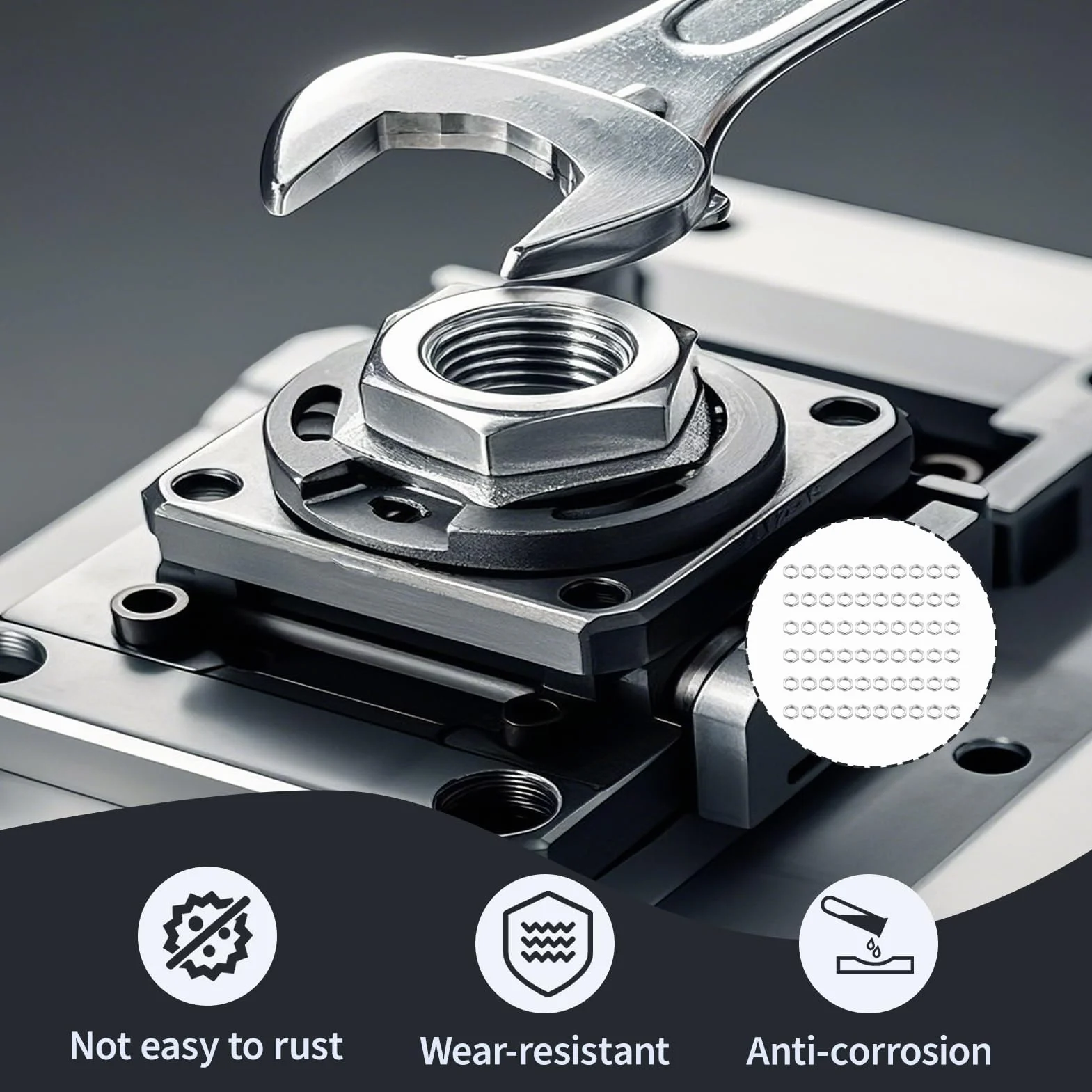 60 sztuk nakrętek sześciokątnych M10 x 1 SW12 H.3 mm, gwint ISO DIN 13-5 ocynkowany