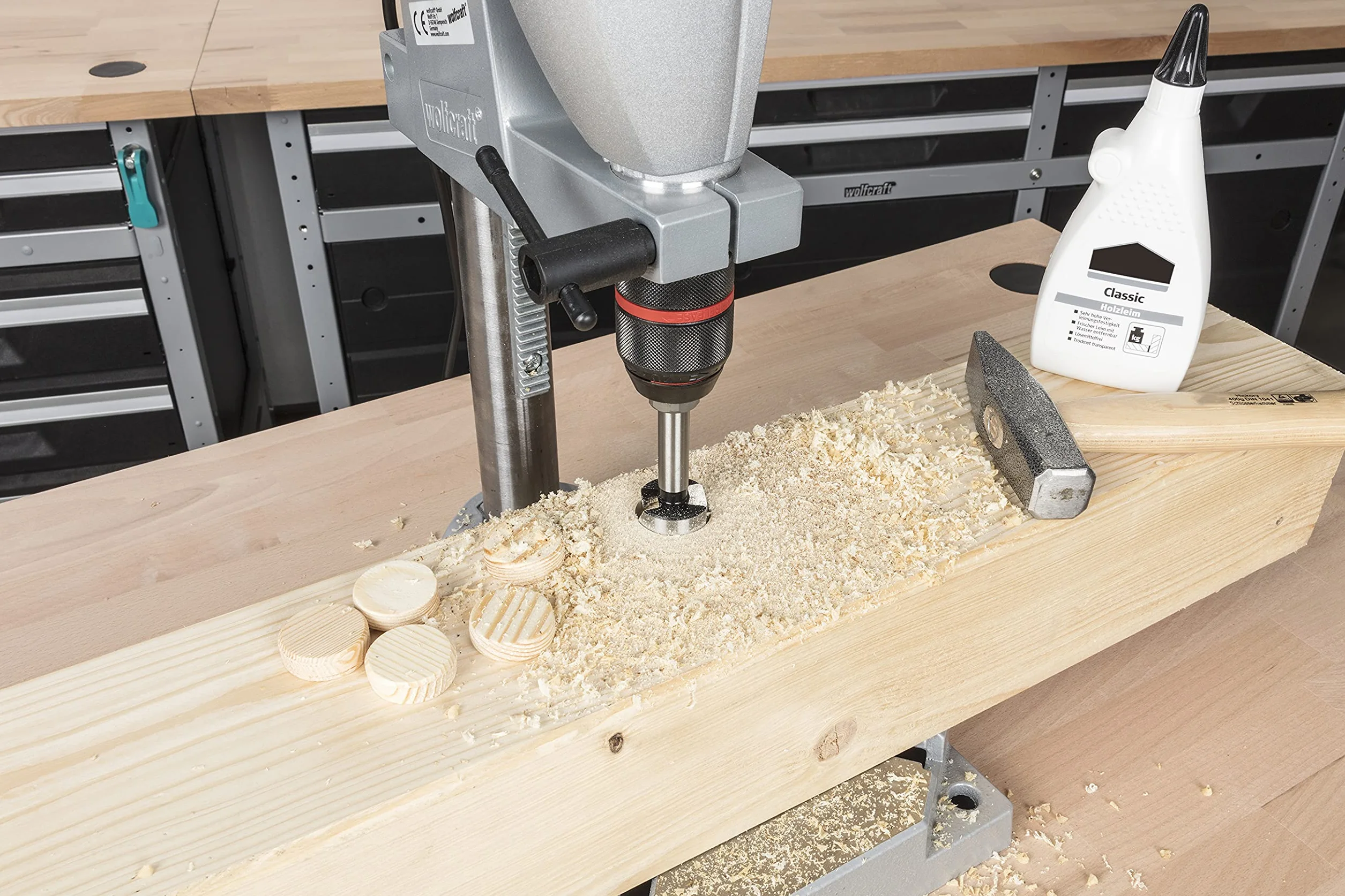 Wolfcraft zaślepki Ø 15 mm 50 sztuk