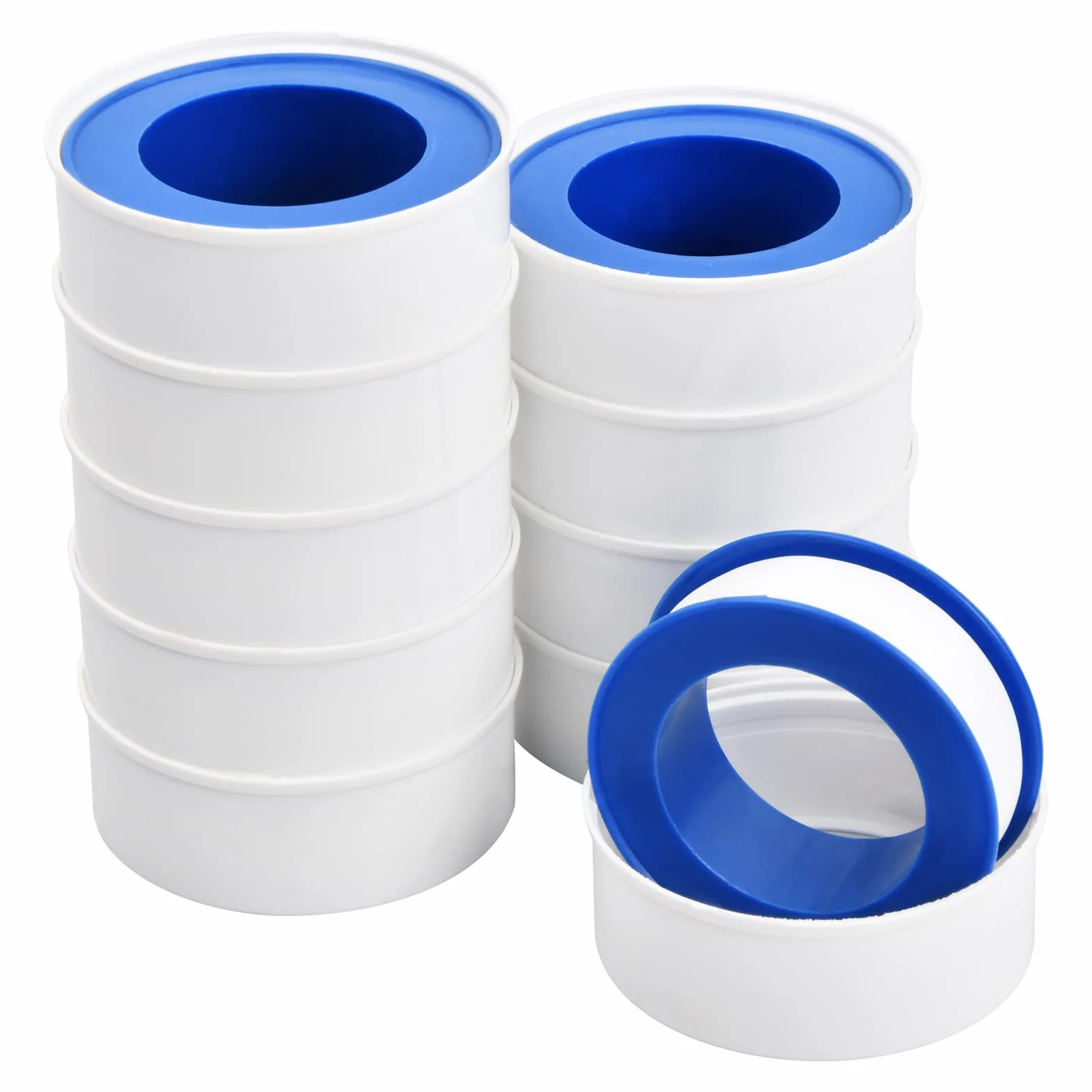 10 rolek taśmy uszczelniającej z PTFE, 12 mm x 100 m, taśma teflonowa, taśma uszczelniająca do rur wodociągowych, do łączenia rur, fug, głowic prysznicowych, zaworów gazowych, kuchni,