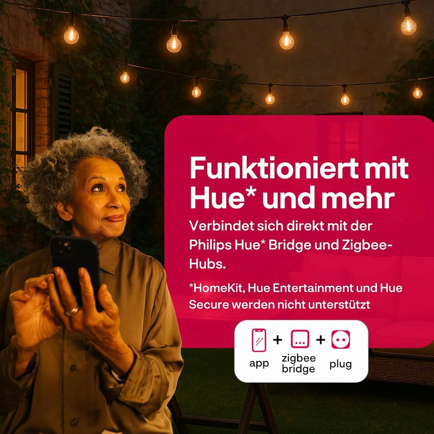 Innr Inteligentne Gniazdko Zewnętrzne Zigbee, Kompatybilne z Hue* i Alexą, Smart Plug do Użytku na Zewnątrz, Repeater Zigbee, Wodoodporne IP54-1 Sztuka