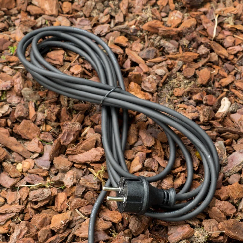 Lampa kulista Miau Ø30cm E27 z kolcem ziemnym biała tworzywo sztuczne 5m kabel