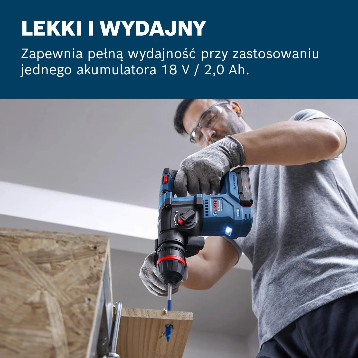 Bosch Professional GBH 18V-18 Akumulatorowy młot udarowo-obrotowy SDS plus 18V