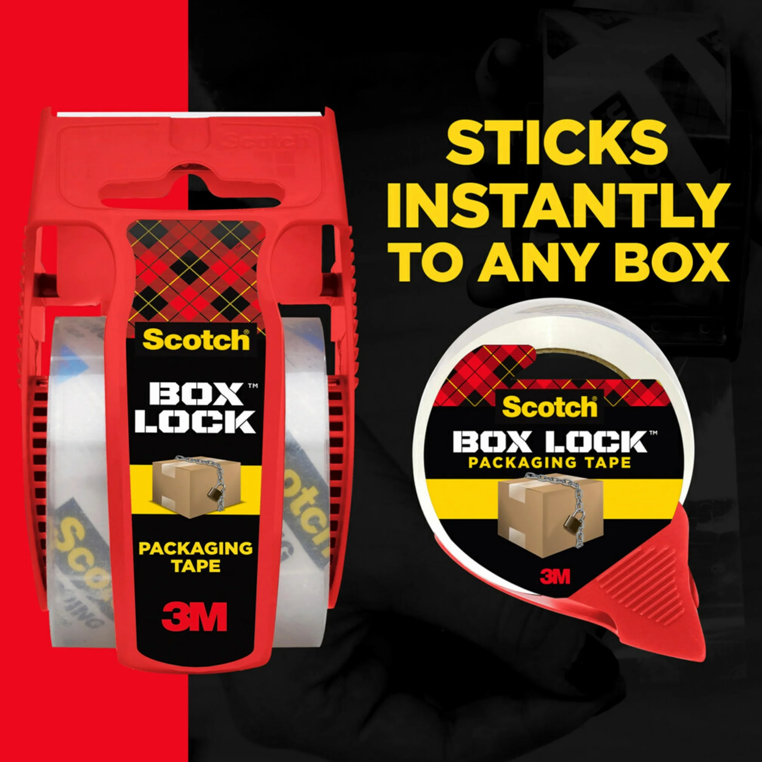 Scotch Box Lock 195 Taśma Klejąca Bezbarwny 48 mm x 20,3 m