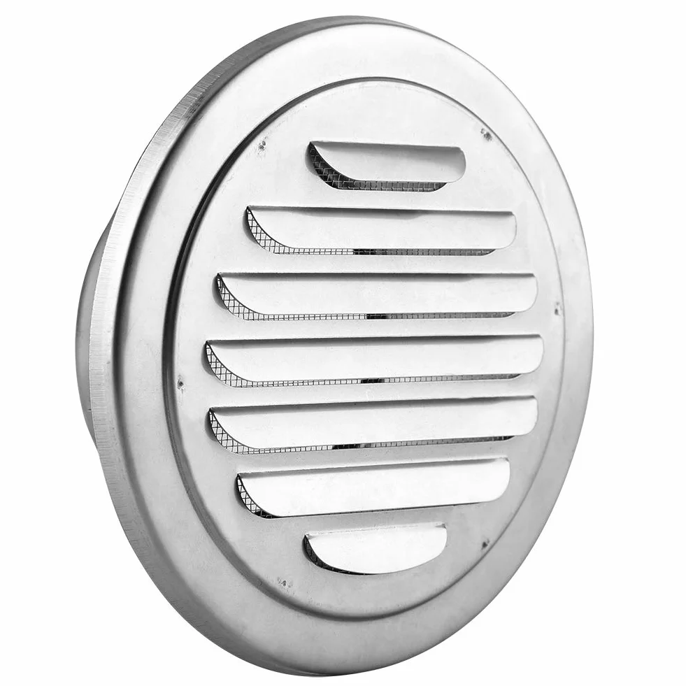 Duokon Płaska okrągła kratka wentylacyjna ze stali nierdzewnej 100mm