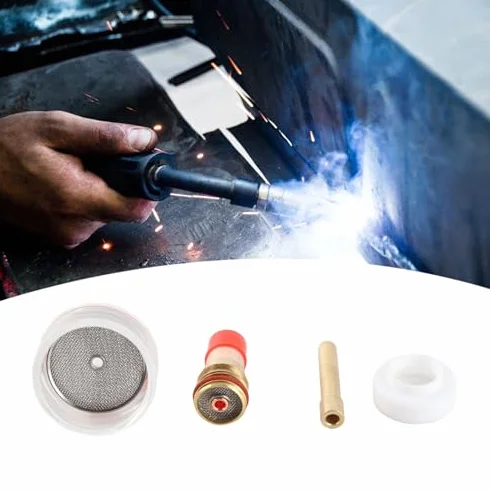 Zestaw palnika spawalniczego TIG WP Torch Gas Lens Collet Body Glass Cup do WP-17/18/26 2,4 mm